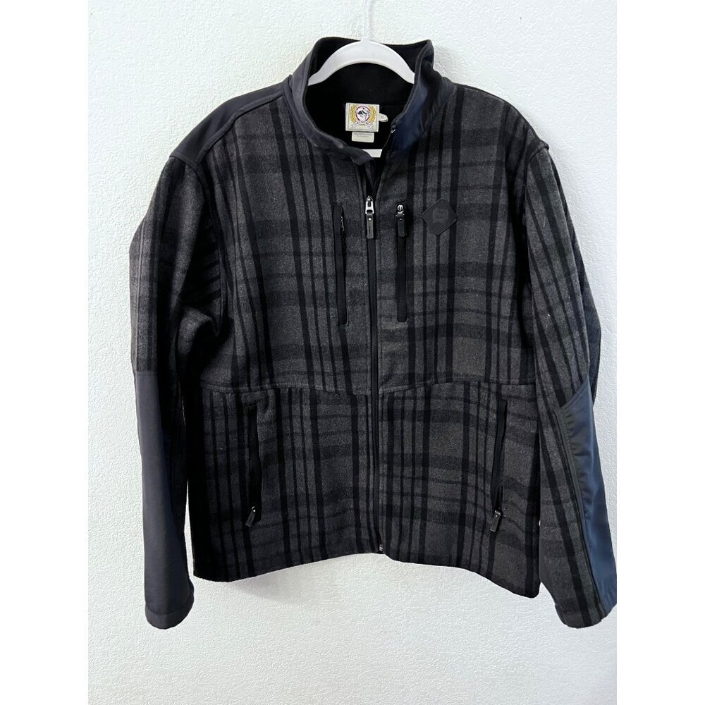 Cinch brushed plaid rustic jacket coat mens size XL
